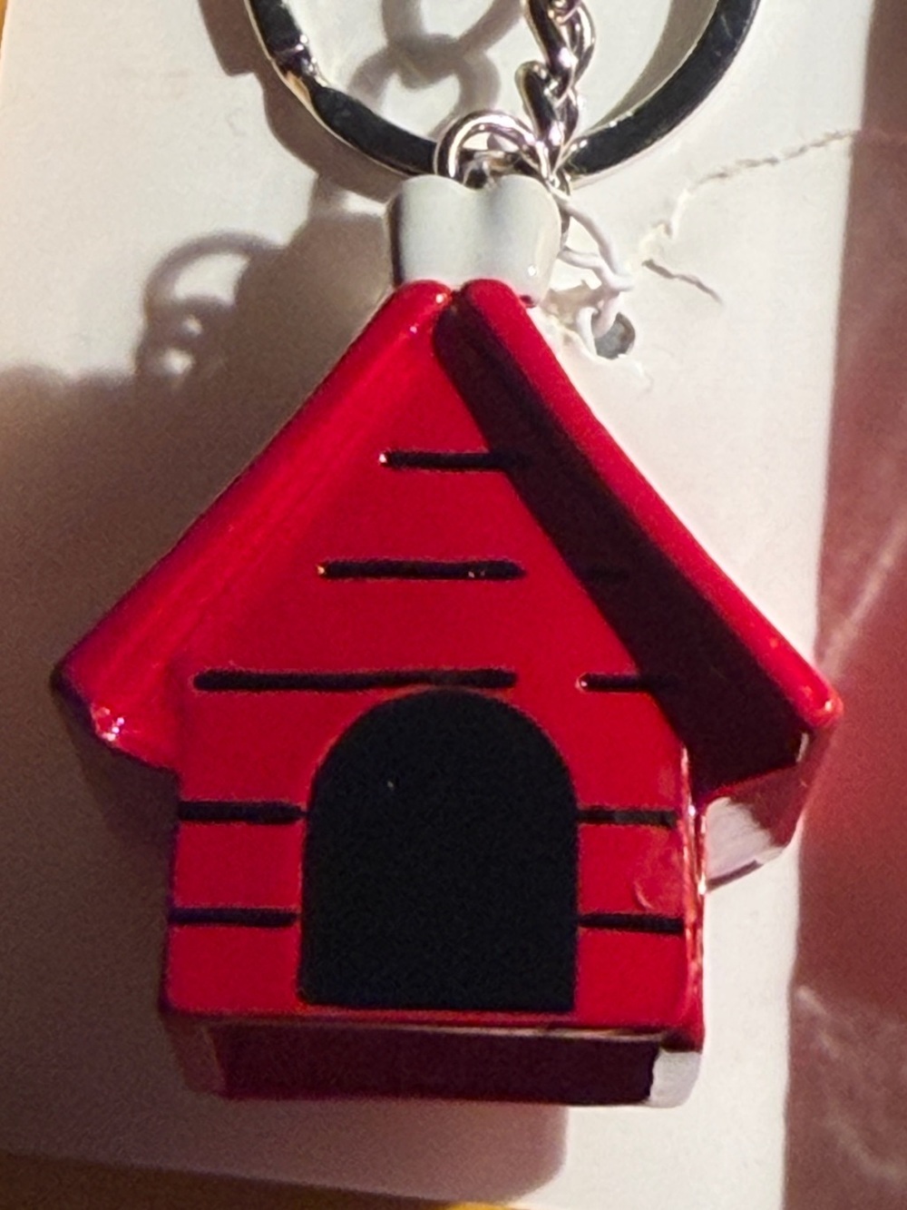 Peanuts Red Snoopy Doghouse Clip On Bag Charm with Silver Hardware. New - Picture 3 of 6